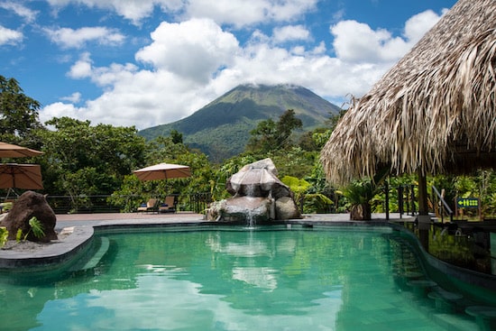 Hot Springs with view of Arenal Volcano