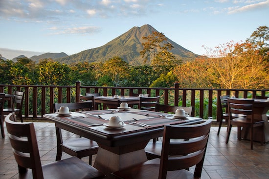 La Saca Restaurant View of Arenal Volcano
