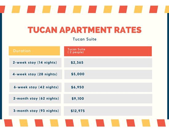 Tucan Apartment Rates